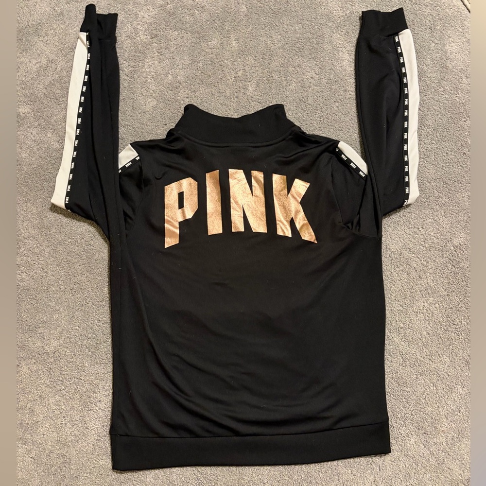 PINK Quarter-Zip Pullover Rose Gold